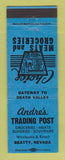 Matchbook Cover - Andre's Trading Post Beatty NV grocery
