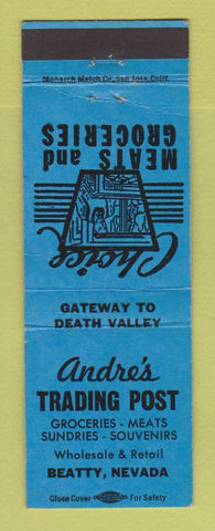 Matchbook Cover - Andre's Trading Post Beatty NV grocery