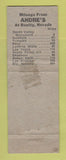 Matchbook Cover - Andre's Trading Post Beatty NV grocery