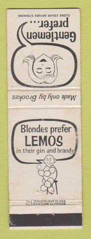 Matchbook Cover - Brookes Lemos Mixer? Liquor? South Africa