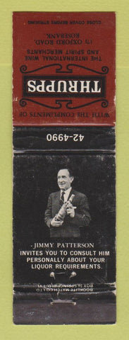 Matchbook Cover - Thrupps Liquor Store Rosebank South Africa WORN