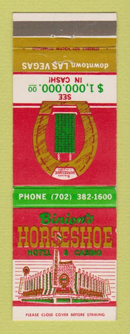 Matchbook Cover - Binion's Horseshoe Casino Las Vegas NV
