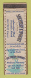 Matchbook Cover - Southern Comfort Liquor Madison Drug Store WORN