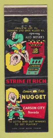 Matchbook Cover - Carson City Nugget Casino NV