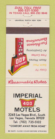Matchbook Cover - Imperial 400 Motel Las Vegas NV