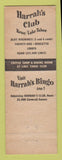 Matchbook Cover - Harrah's Club Casino Reno Lake Tahoe NV