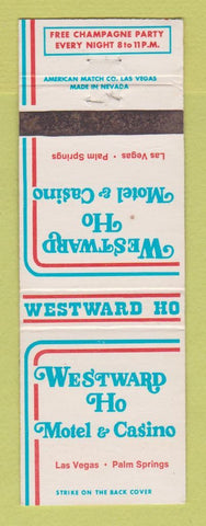 Matchbook Cover - Westward Ho Motel Casino Las Vegas NV Palm Springs CA
