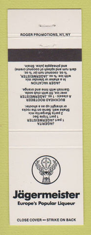 Matchbook Cover - Jagermeister Liquor Recipes