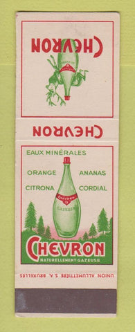 Matchbook Cover - Chevron Mineral Water Drink Belgium SAMPLE