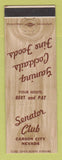 Matchbook Cover - Senator Club Casino Carson City NV