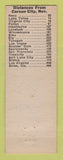 Matchbook Cover - Senator Club Casino Carson City NV