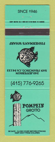Matchbook Cover - Pompei's Grotto San Francisco CA