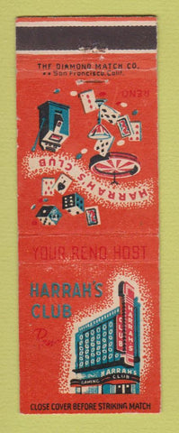 Matchbook Cover - Harrah's Club Casino Reno NV