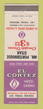 Matchbook Cover - El Cortez Hotel Casino Las Vegas NV