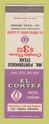 Matchbook Cover - El Cortez Hotel Casino Las Vegas NV