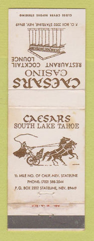 Matchbook Cover - Caesars Casino Stateline NV Lake Tahoe WEAR