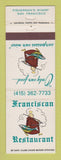 Matchbook Cover - Franciscan Restaurant San Francisco CA