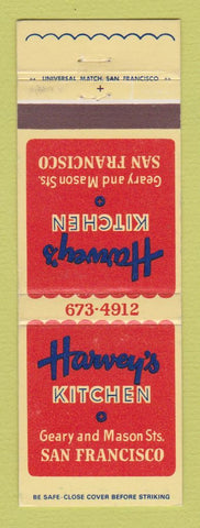 Matchbook Cover - Harvey's Kitchen San Francisco CA