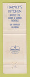 Matchbook Cover - Harvey's Kitchen San Francisco CA