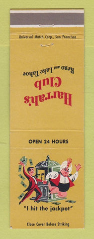 Matchbook Cover - Harrah's Club Casino Reno Lake Tahoe NV