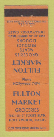 Matchbook Cover - Fulton Market Grocery Hollywood CA