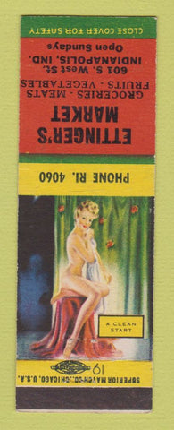 Matchbook Cover - Ettinger's Market Grocery Indianapolis IN pinup