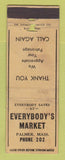 Matchbook Cover - Everybody's Market Palmer MA POOR