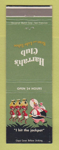 Matchbook Cover - Harrah's Club Casino Reno Lake Tahoe NV