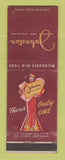 Matchbook Cover - Johnston Candy Chocolate Milwaukee WI New York City WORN BACK
