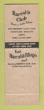 Matchbook Cover - Harrah's Club Casino Reno Lake Tahoe NV