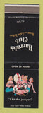Matchbook Cover - Harrah's Club Casino Reno Lake Tahoe NV girlie harem