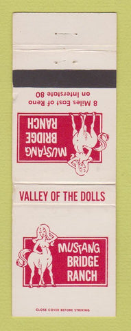 Matchbook Cover - Mustang Bridge Ranch Brothel Reno NV area WEAR