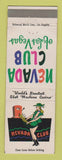 Matchbook Cover - Nevada Club Casino Las Vegas NV girlie