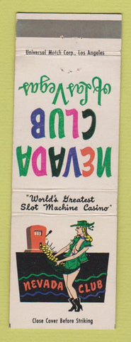 Matchbook Cover - Nevada Club Casino Las Vegas NV girlie
