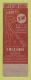 Matchbook Cover - Chez Ami Theatre Restaurant Buffalo NY girlie
