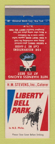 Matchbook Cover - Liberty Bell Park Horse Racing Philadelphia PA
