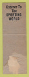 Matchbook Cover - Yonkers Raceway Horse Racing Yonkers NY Harness WORN BACK