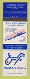 Matchbook Cover - Flamboro Downs Horse Harness Racing Dundas ON