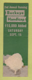 Matchbook Cover - Randall Park Horse Racing Cleveland OH WORN BACK