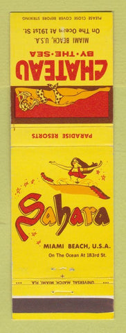Matchbook Cover - Chateau by the Sea Miami Beach FL girlie Sahara
