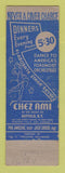 Matchbook Cover - Chez Ami Theatre Restaurant Buffalo NY girlie