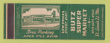 Matchbook Cover - Butz Super Market Grocery St Louis MO SAMPLE