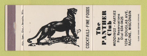 Matchbook Cover - The Panther Club Racine WI