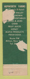 Matchbook Cover - Hepworth Farms Milton NY WORN BACK
