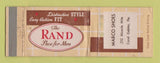 Matchbook Cover - Rand Shoes Marco Coral Gables FL WEAR