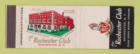Matchbook Cover - Rochester Club Rochester NY