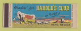Matchbook Cover - Harold's Club Casino Reno NV Full Length