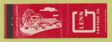 Matchbook Cover - Lenn Cartage Trucking Buffalo NY Cleveland OH