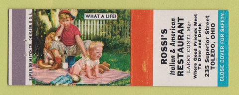 Matchbook Cover - Rossi's Italian Restaurant Toledo OH