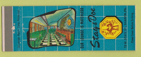 Matchbook Cover - Stag & Doe Sharon PA